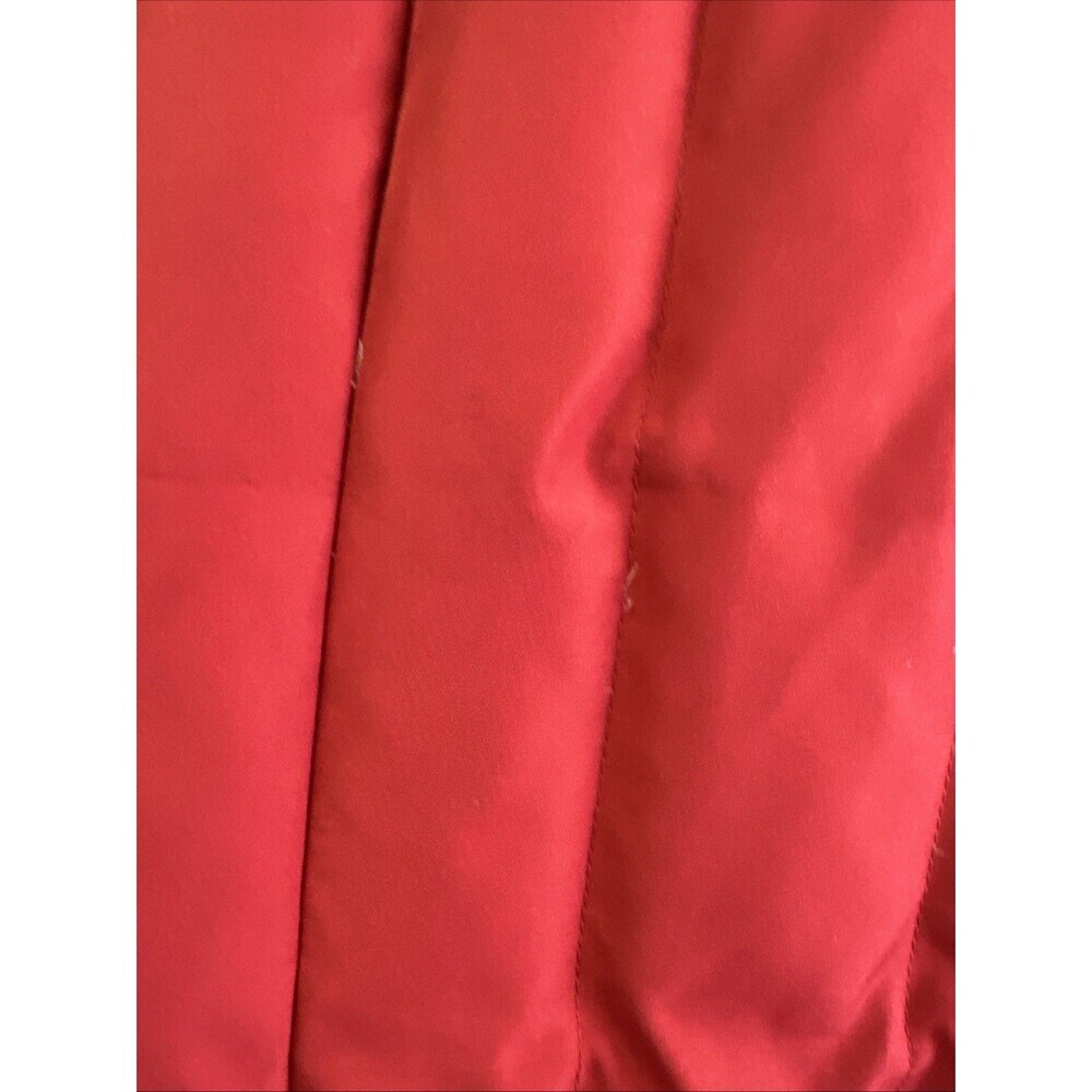 Calvin Klein Down Puffer Coat Zip Red Fleece Lined Pocket Insulated Women Medium - Picture 15 of 16